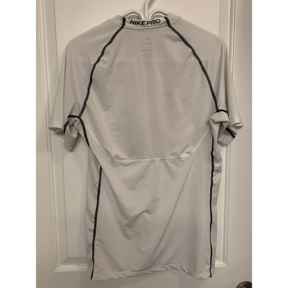 Nike Pro Shirt Mens Medium Slim Fit White Lightweight Dri Fit Training - Picture 2 of 7